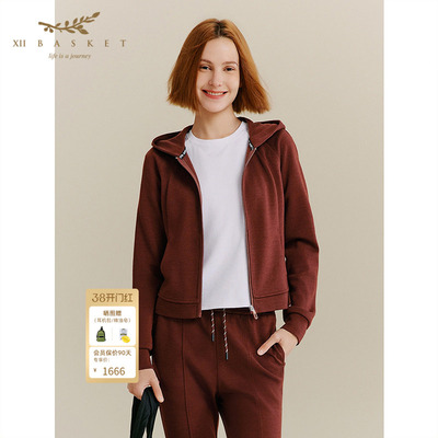 十二篮时尚100%羊毛修身外套女