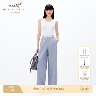十二篮专选时尚舒适运动休闲透气直筒西裤女运动舒适裤夏季