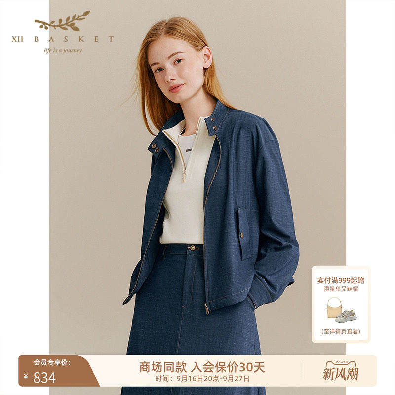 十二篮天丝醋酸仿牛仔夹克