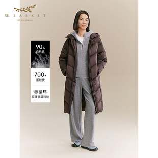 十二篮专选25冬新款 羽绒服保暖通勤简约百搭女 高充绒长款