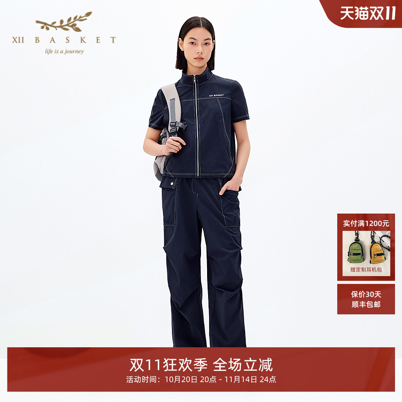 十二篮工装伞兵裤宽松直筒休闲裤