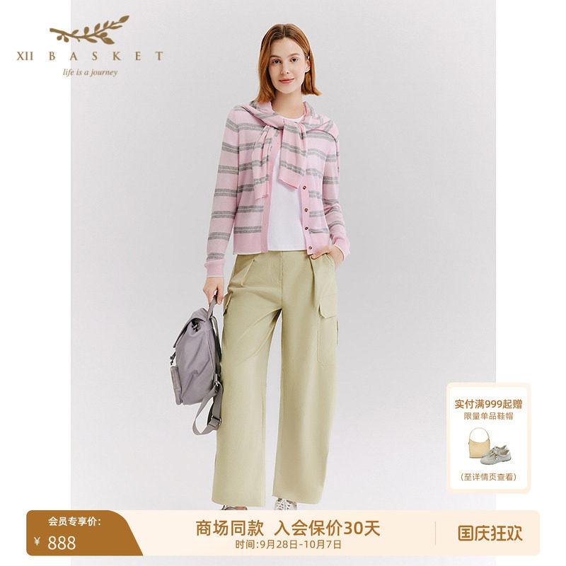 十二篮高腰休闲工装风气球裤