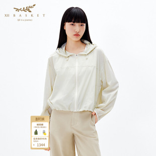UPF50 夏季 原纱宽松连帽防晒外套女 BASKET十二篮商场同款 XII