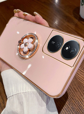 适用荣耀畅玩50plus手机壳新款华为CLK一AN00保护套honor5O全包防摔CLKAN女时尚潮流pius手链带支架硅胶外壳