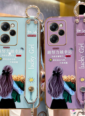 适用红米Note12Pro极速版手机壳Redmi保护套SPEED小米note12por全包防摔5G新款noto软硅胶创意pr0女腕带挂绳