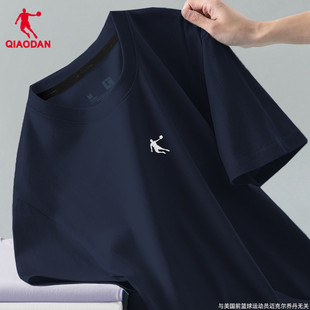 乔丹短袖男夏季新款透气宽松棉质t恤圆领半袖青少年百搭运动衫男t