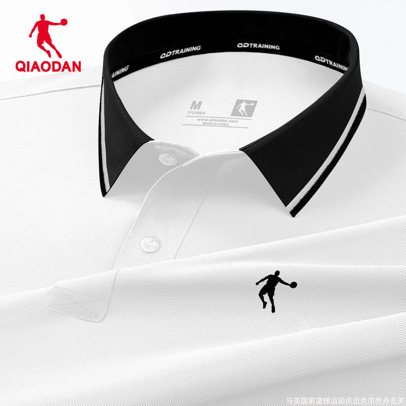 乔丹POLO衫男短袖t恤2026夏季新款白色翻领休闲半袖冰丝运动上衣