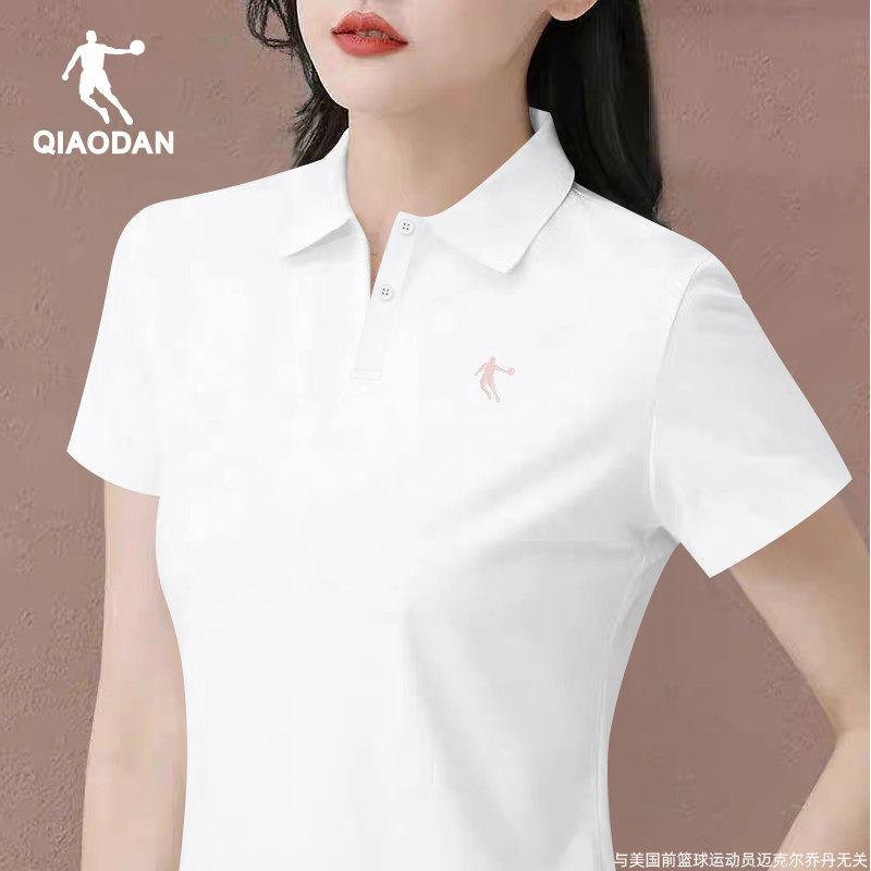 乔丹运动t恤女2026夏季新款休闲正肩polo衫女子健身翻领透气短袖