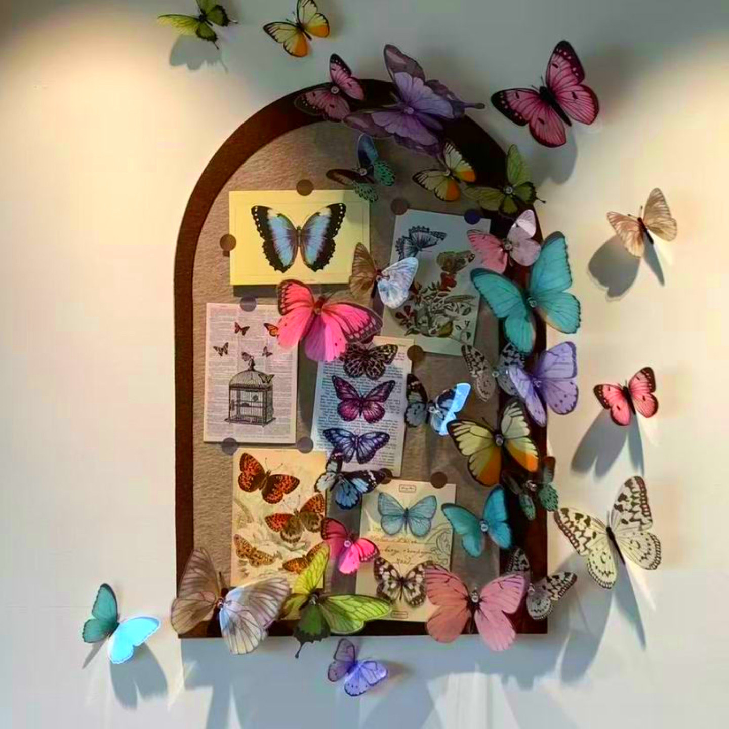 蝴蝶毛毡板装饰创意客厅墙面拍立得照片墙毛毡墙贴展示墙软木板背景板高级感相片愿景板拼豆收纳沙发定制打卡,文具电教/文化用品/商务用品,软木板/照片板/毛毡板,淘宝优惠券,粉丝福利购,淘宝优惠卷