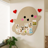 毛毡板照片墙房间装 饰背景板客厅高级感拍立得相片墙软木板展示墙