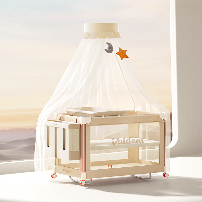 valdera魔方婴儿床配件婴儿用品蚊帐/收纳袋/摇杆/尿布台/4D床垫