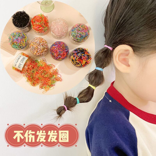 儿童加厚一次性不伤发发圈女宝宝彩色头绳女童扎小橡皮筋