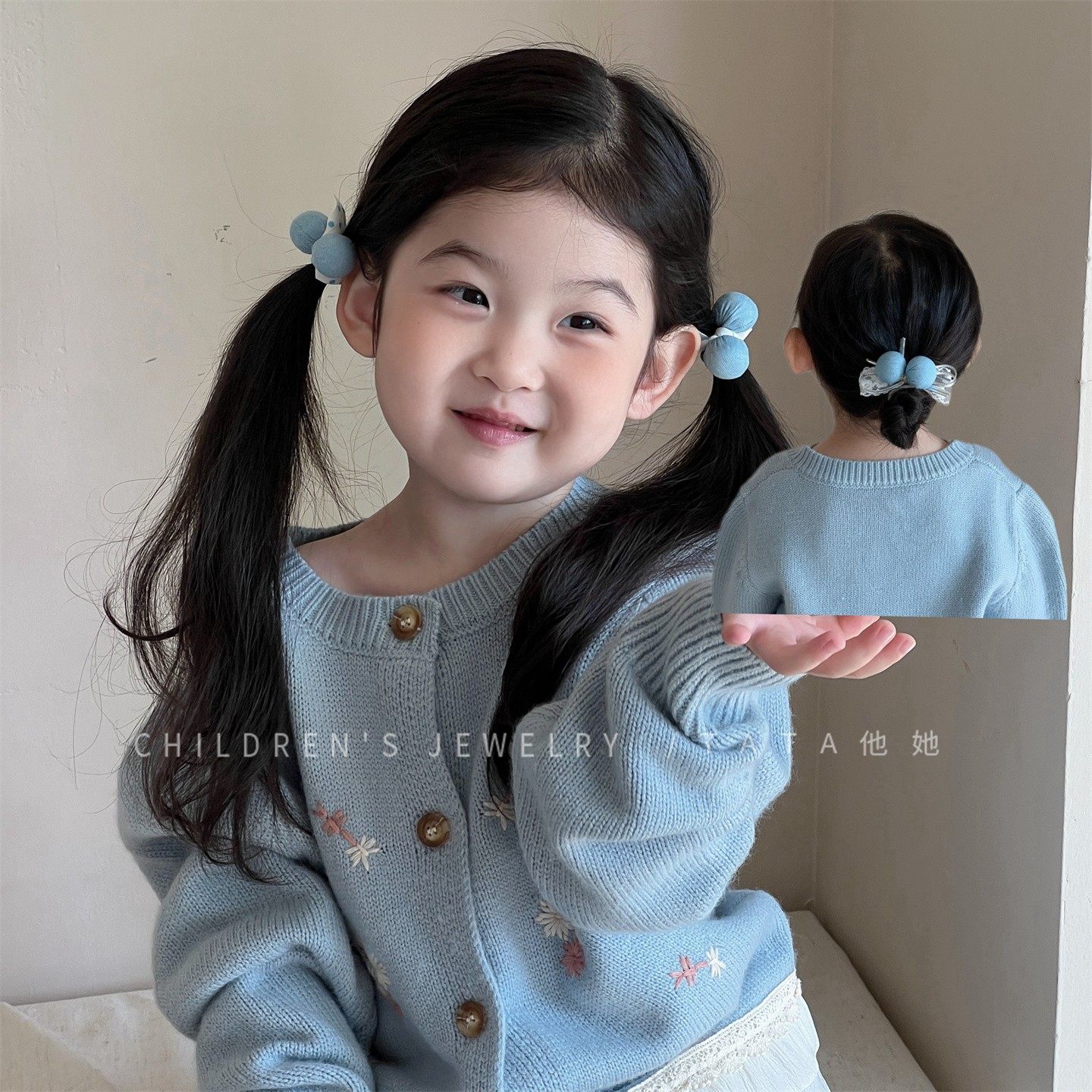 女宝宝百搭头绳不伤发头饰儿童牛仔蝴蝶结发圈小女孩扎双马尾皮筋,童装/婴儿装/亲子装,发饰,淘宝优惠券,粉丝福利购,淘宝优惠卷