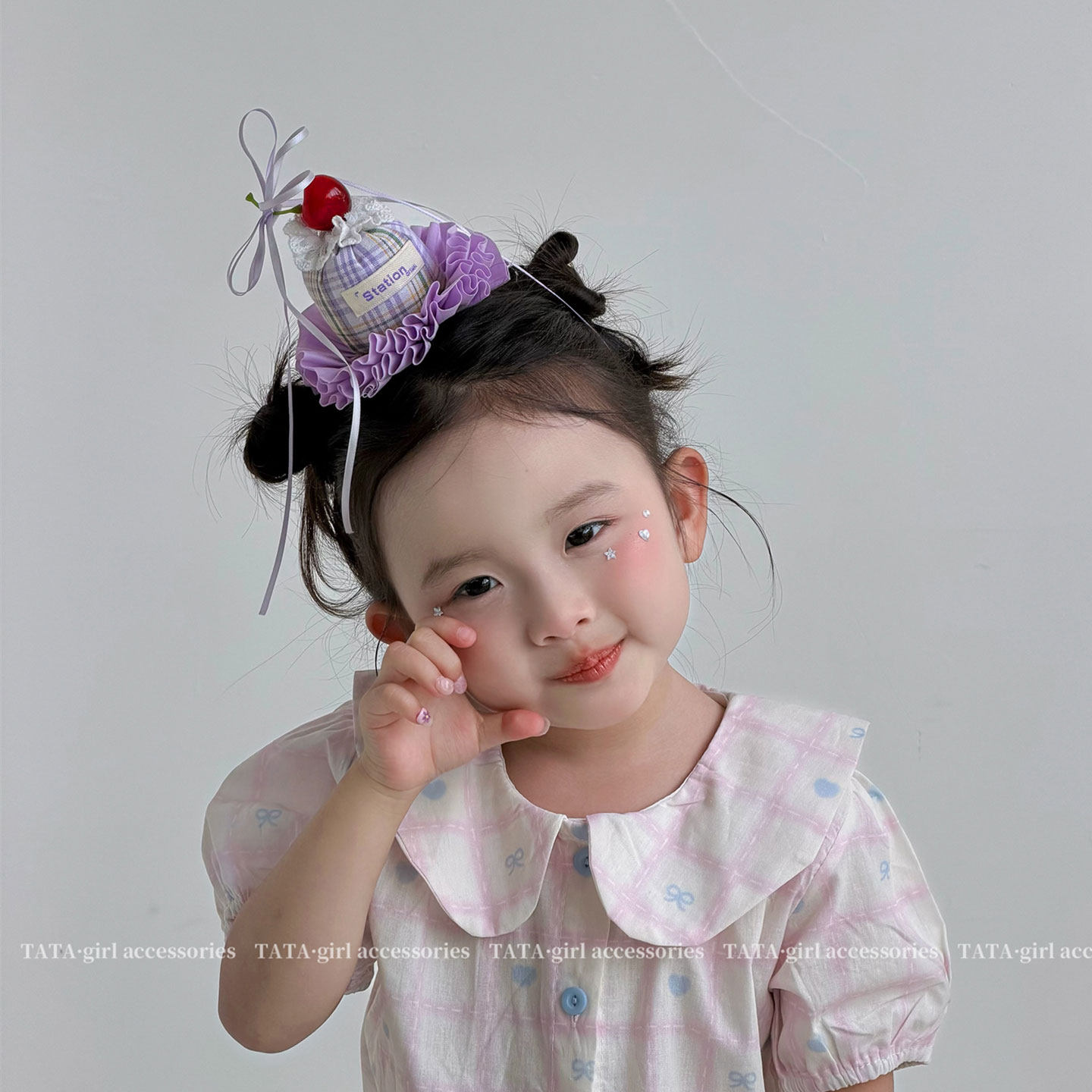 ins 儿童水果蛋糕发夹女童可爱立体发饰宝宝生日派对甜美拍照头饰