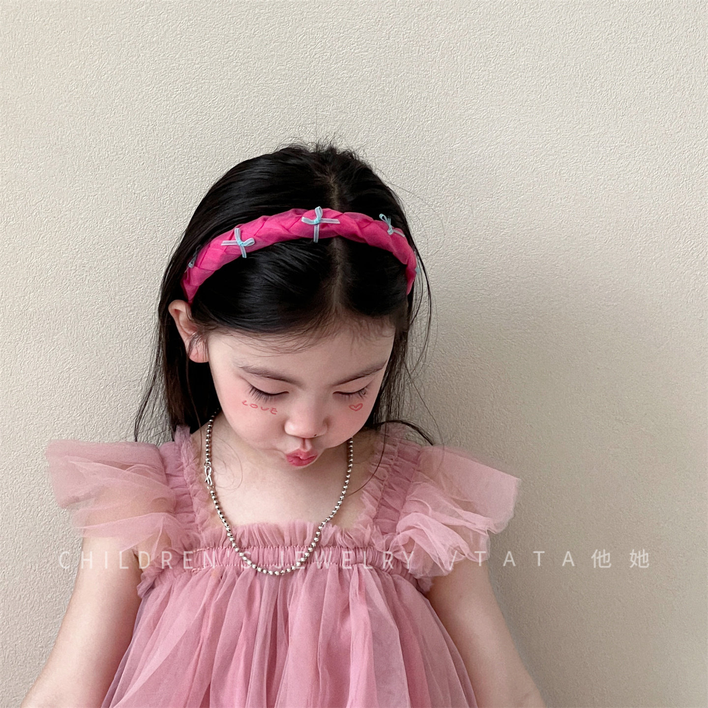 女童可爱编织头箍儿童发卡图片