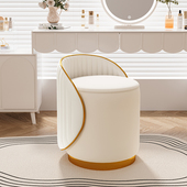 化妆凳轻奢高级感主卧化妆台凳子女生卧室家用墩子圆凳美甲小椅子