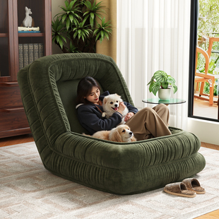 人类狗窝懒人沙发可躺可睡卧室折叠沙发床阳台单人榻榻米休闲躺椅
