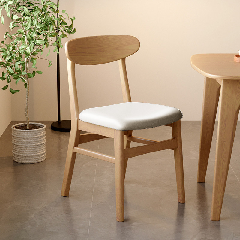 实木餐椅家用中古靠背凳子餐厅商用洽谈吃饭椅子咖啡厅茶桌主人椅