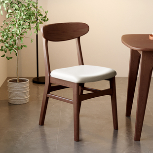 实木餐椅家用复古茶桌椅吃饭凳子餐饮商用靠背椅子休闲洽谈餐桌椅