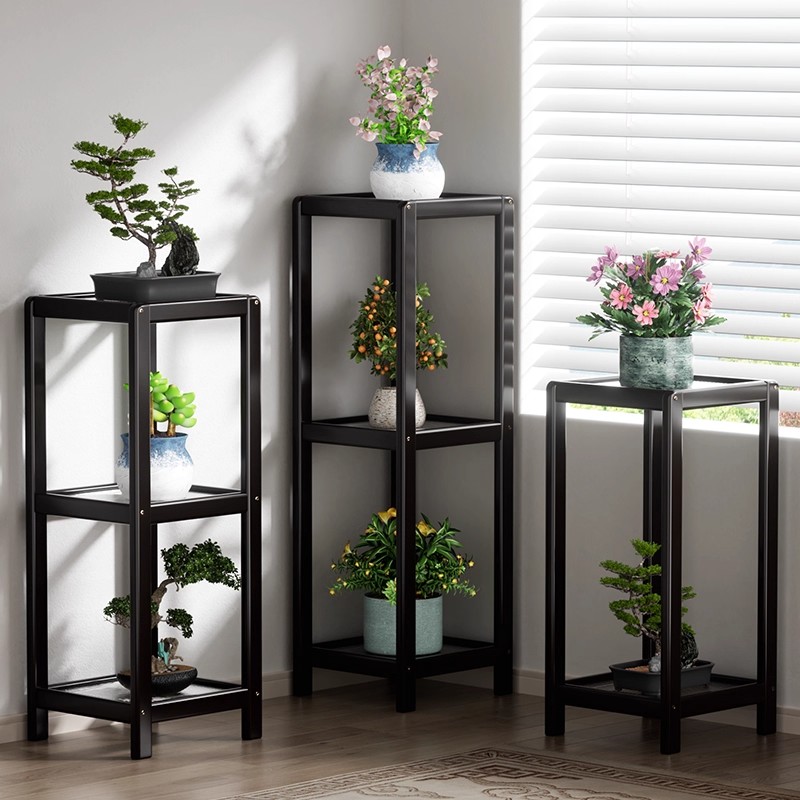 实木客厅盆景摆放架中式绿植架