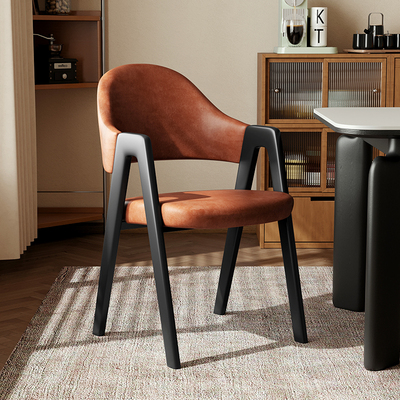 意式餐椅家用轻奢高级感靠背餐厅