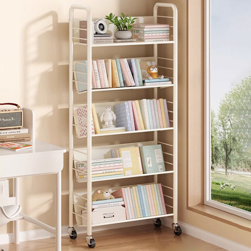 书架落地置物架立式可移动带轮儿