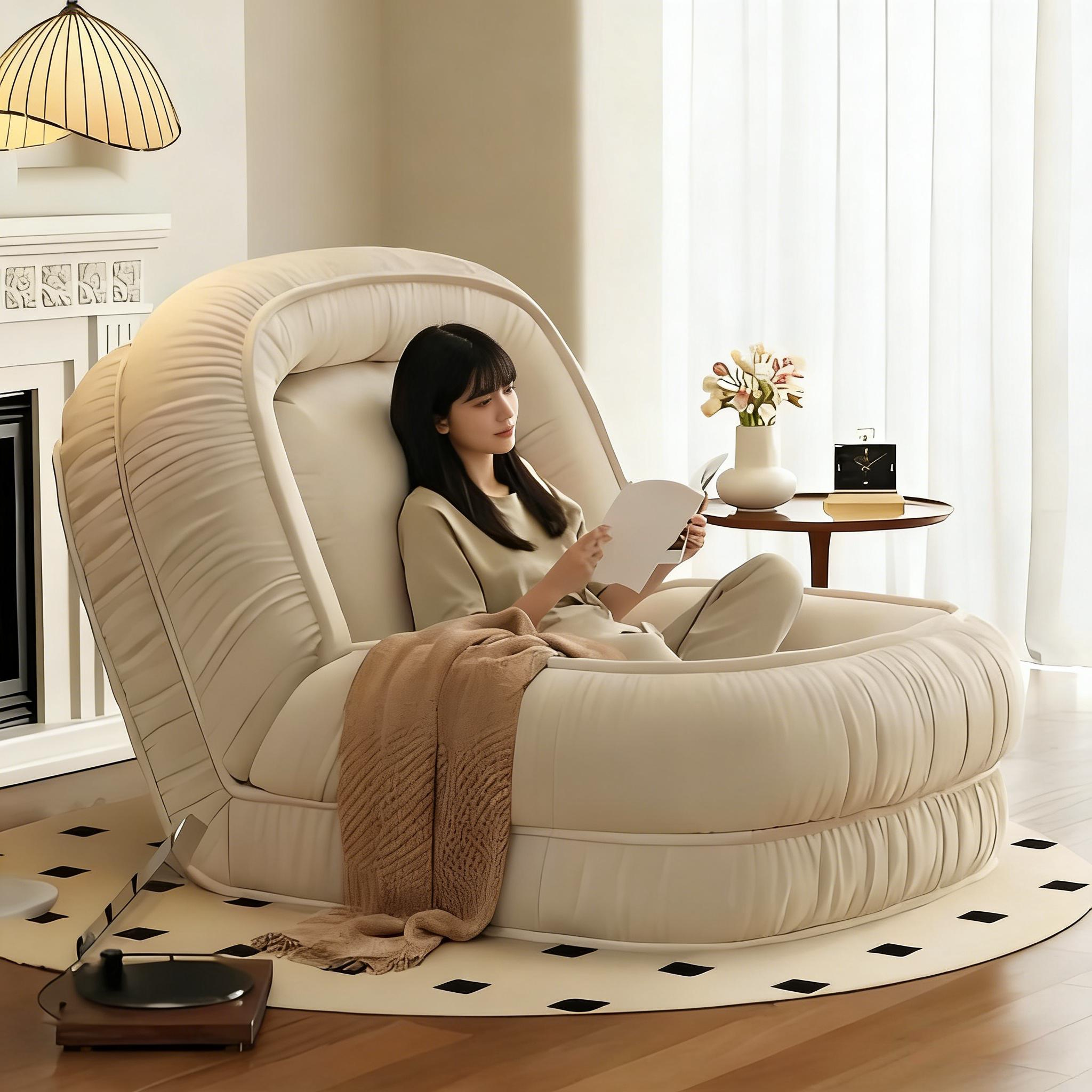 人类狗窝懒人沙发卧室超大沙发床可躺可睡家用折叠榻榻米单人躺椅