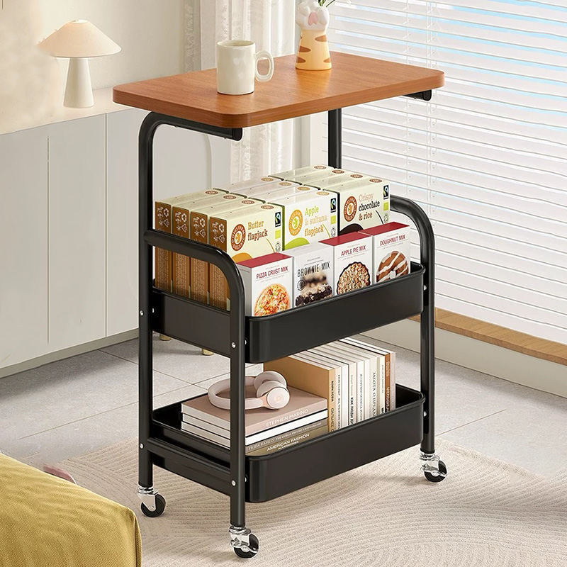 茶几可移动沙发边几带轮客厅双层