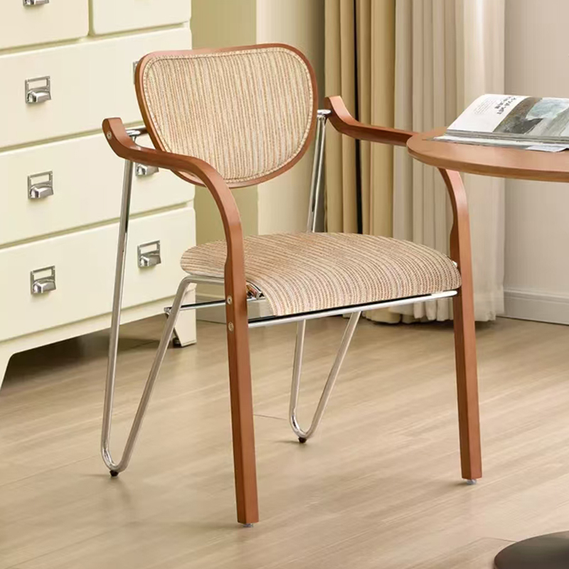 设计师休闲客厅中古带扶手靠背椅