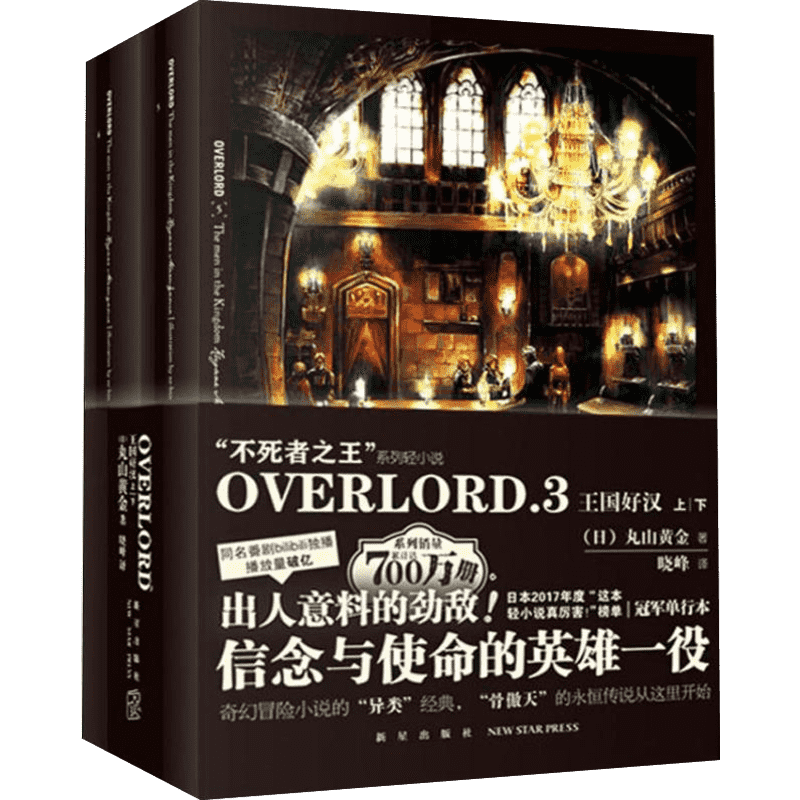 OVERLORD 3 王国好汉(2册) (日)丸山黄金 著 晓峰 译 外国小说文学 新华书店正版图书籍 新星出版社