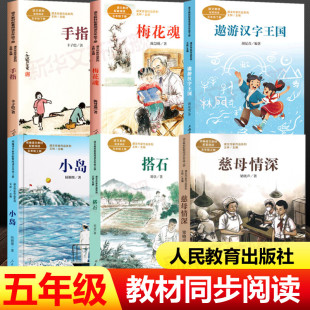 慈母情深梁晓声遨游汉字王国课文作家系列五年级必读课外书阅读搭石小岛遨游汉字王国手指丰子恺梅花魂人民教育出版社