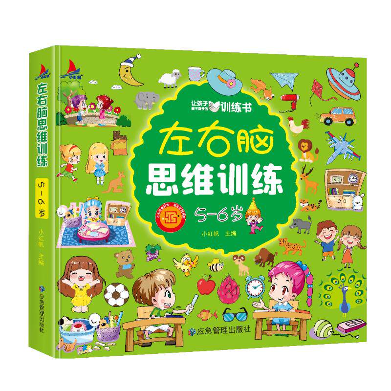 左右脑思维训练 5-6岁 小红帆 编 启蒙认知书/黑白卡/识字卡少儿 新华书店正版图书籍 应急管理出版社