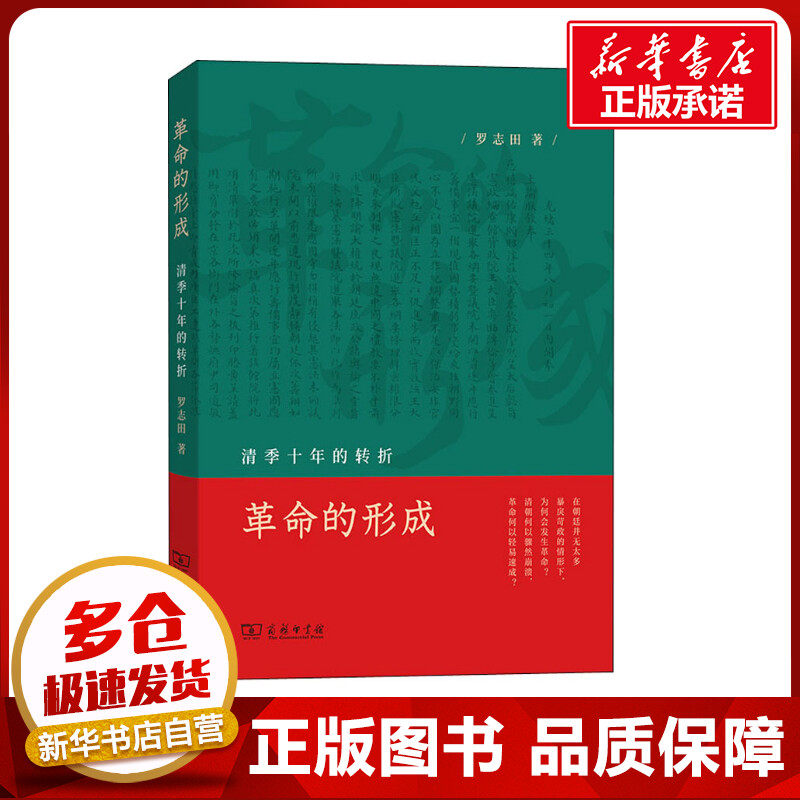 革命的形成 清季十年的转折 罗志田 著 近现代史（1840-1919)社科 新华书店正版图书籍 商务印书馆