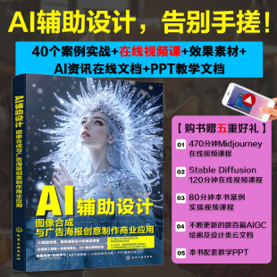 图书籍 社 编 新 艺术 多媒体 雷波 图形图像 化学工业出版 AI辅助设计 新华书店正版 图像合成与广告海报创意制作商业应用