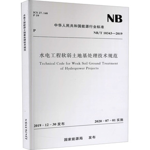 圖書籍 2019 建筑 10343 專業(yè)科技 中國水利水電出版 新華書店正版 社 新 國家能源局 水電工程軟弱土地基處理技術(shù)規(guī)范 水利