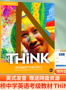 THINK LEVEL 3 STUDENT’S BOOK THINK 3级学生书 Herbert Puchta、 Jeff Stranks、 Peter Lewis-Jones 著 原版其它外版书