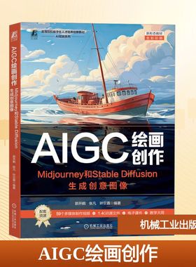 AIGC绘画创作 Midjourney和 Stable Diffusion生成创意图像 郭开鹤,张凡,叶贝嘉 编 图形图像/多媒体（新）大中专
