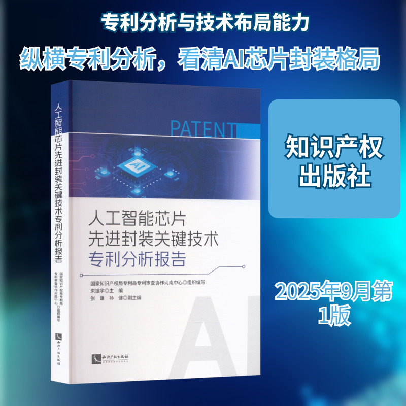 人工智能芯片先进封装关键技术专利分析报告 国家知识产权局专利局专利审查协作河南中心 组织编写;朱振宇 主编;张谦,孙健 副主编