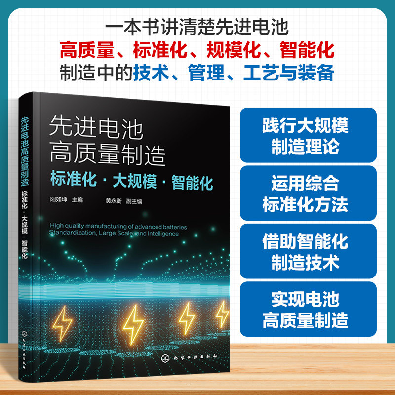 先进电池高质量制造 标准化·大规模·智能化 阳如坤;黄永衡 编 能源与动力工程专业科技 新华书店正版图书籍 化学工业出版社