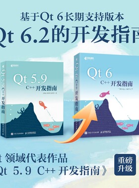 Qt 6 C++开发指南 王维波 Qt6.2 C++入门自学基础教程GUI数据可视化界面可视化图像处理串口通信编程CMake教程书籍 人民邮电出版社