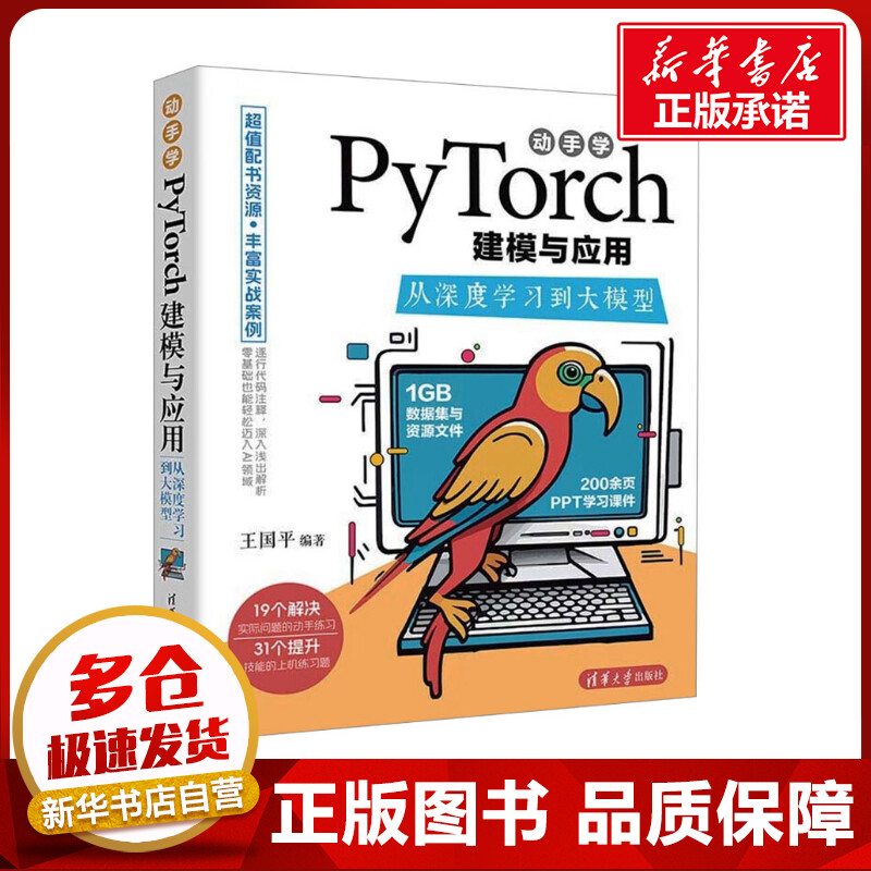动手学Pytorch建模与应用 从深度学习到大模型 王国平 编 计算机控制仿真与人工智能专业科技 新华书店正版图书籍 清华大学出版社