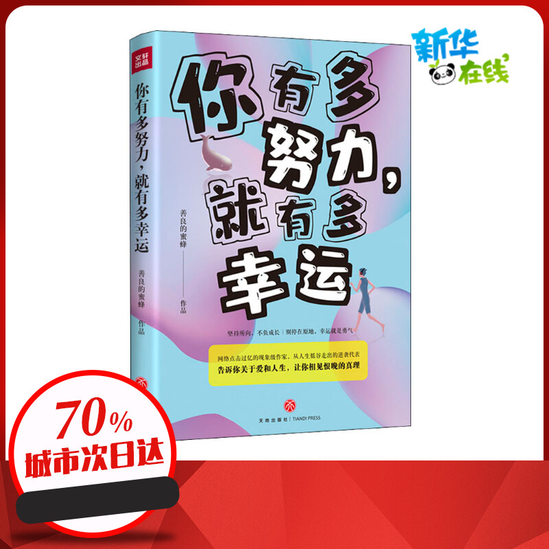 你有多努力,就有多幸运 善良的蜜蜂 著 励志经管、励志 新华书店正版图书籍 天地出版社