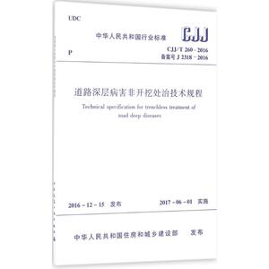 道路深层病害非开挖处治技术规程 中华人民共和国住房和城乡建设部 发布 建筑学书籍 专业科技建筑/水利 中国建筑工业出版社 新华