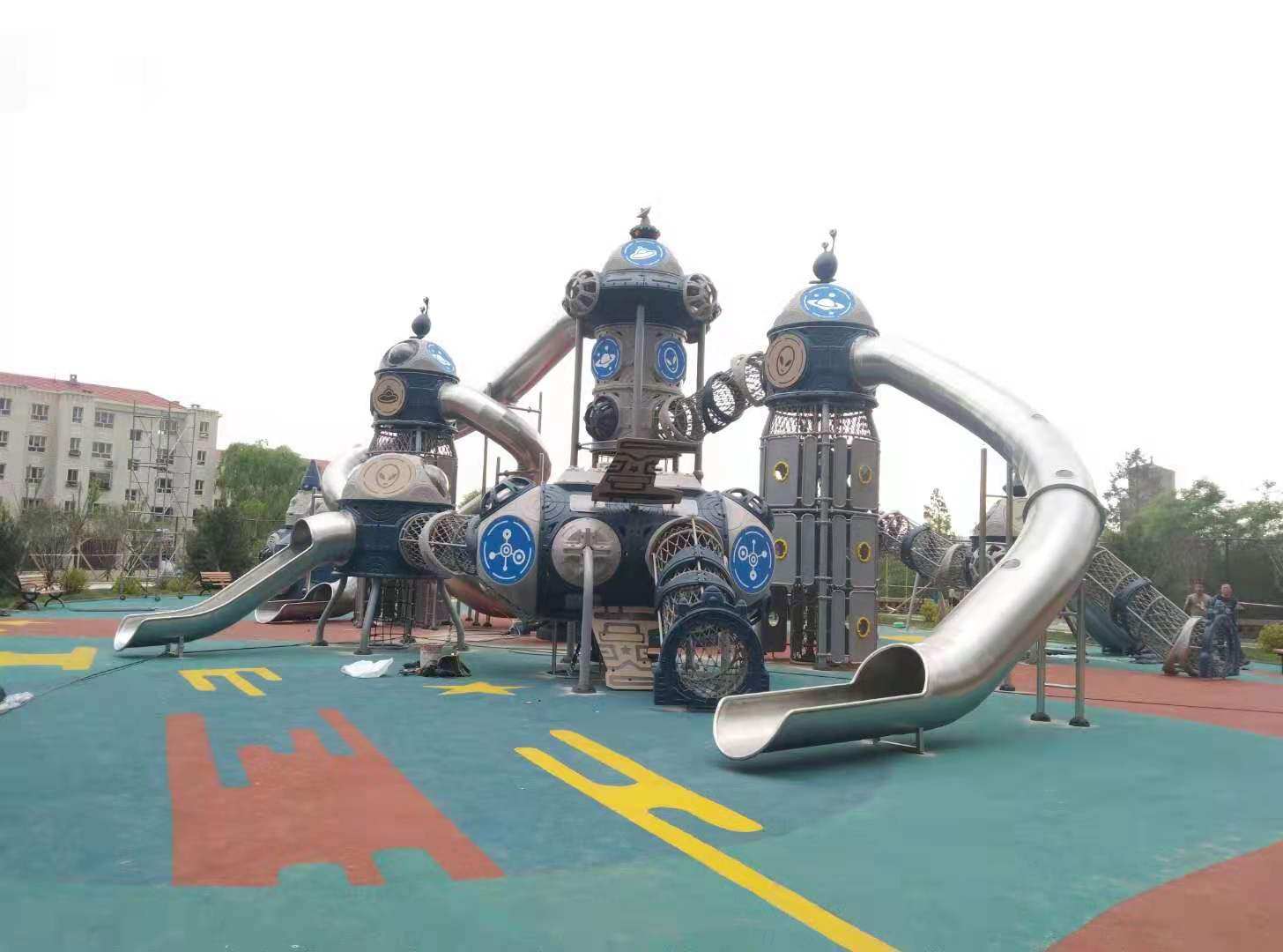 幼儿园室外不锈钢滑梯小区公园户外大型游乐设备攀爬架儿童玩具