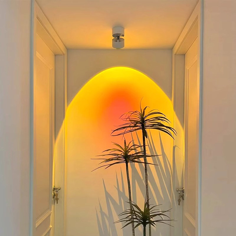 日不落射灯明装入户玄关画 画电视背景墙走廊走道灯高级感夕阳气