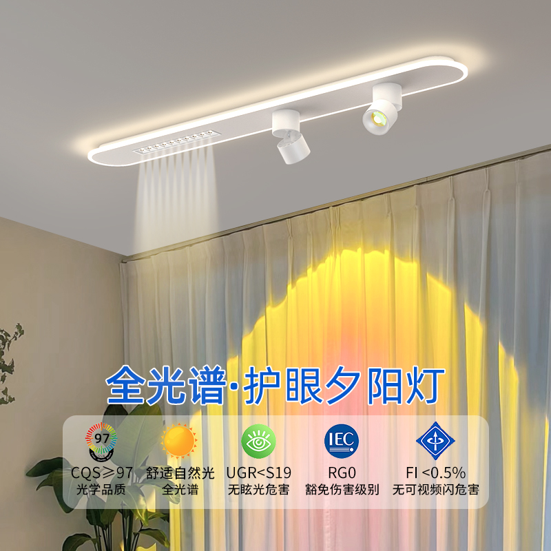 日不落射灯明装夕阳氛围灯入户玄关壁画灯走廊过道长条led吸顶灯