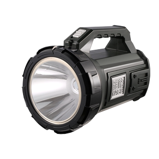 雅格正品爆亮王手提大手电筒远射大泛光锂电池led巡逻灯暴雪暴雨