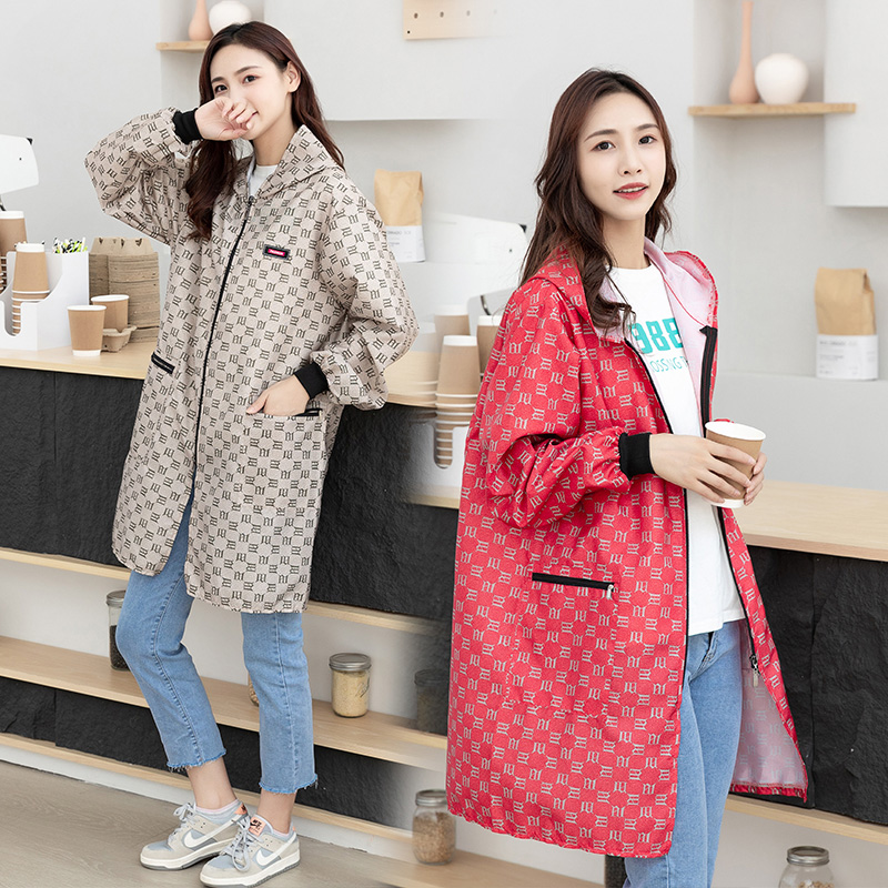 外套罩衣耐脏连帽防水围裙时尚