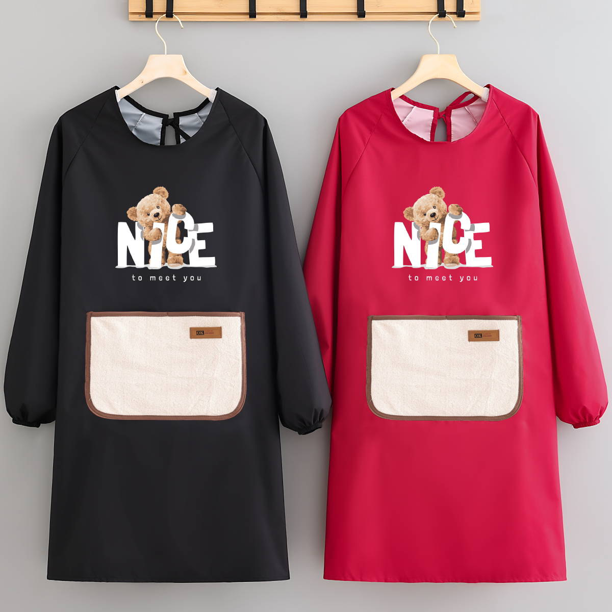 新款时尚防水围裙家用干活工作服