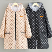 洋气新款 罩衣防油防水工作服大褂厨房家用耐磨女 薄款 围裙长袖 夏季